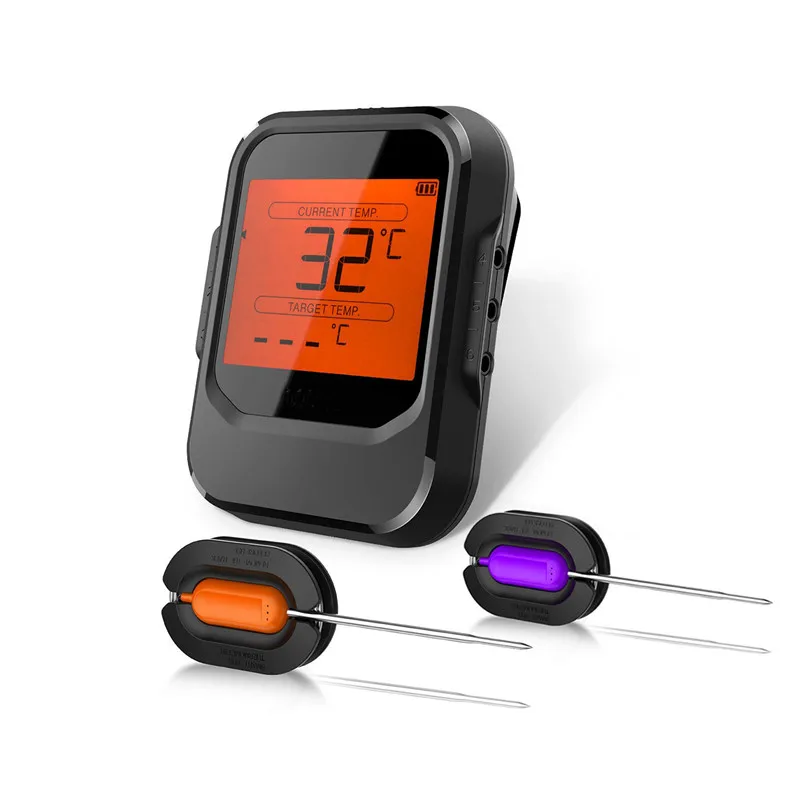 

Wireless Digital Bluetooth Grill Thermometer with 2 Probe Control Food Cooking Timer Oven Meat BBQ Thermometer Kitchen Tool