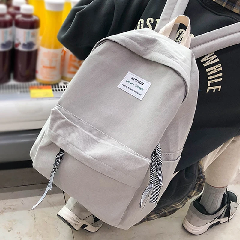Women Backpack School-Satchel College Mochilas Bookbag Travel-Bag Fabric Teenage Girls