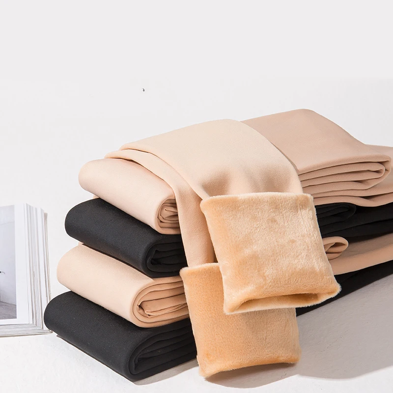 LANGSHA Winter Warm Leggings Women Casual Thicken Velvet Warm Good Elastic Slimming Seamless Leggings Solid Women's Warm Pants