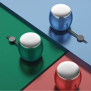 

B2 Mini Fine Steel Shell Electroplating Bluetooth Speaker Wireless 3D HIFI Surround Sound Hands-free call TF Card support