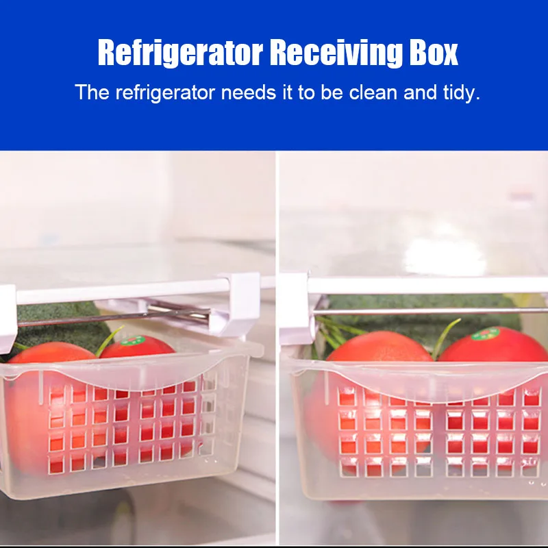 Fridge Mate Drawers Refrigerator Pull out Bins Snap on Drawer Fridge Organizer 2019ing - Цвет: Clear