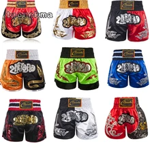 Pantalones cortos de Kick Boxing para hombre y niño, ropa deportiva para entrenamiento, Mma, Muay Thai, gimnasio, Fitness