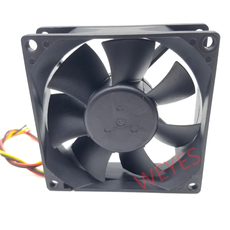 fios, DC 12V, 0.4A, 80x80x25mm, EFC-08E12D-EF05, Novo