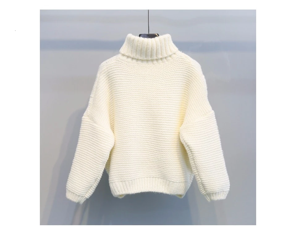 Womens Sweaters Turtleneck Sweater Women Autumn Winter Casual Short Sweater Knitted Pullovers Sweater Female Pull Femme