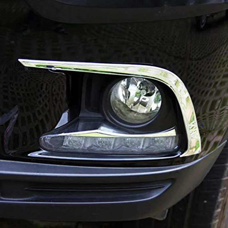 Для Toyota Highlander Хром передний налобный противотуманный фонарь Крышка лампы Накладка бампер рамка профилированный материал для окантовки Сур