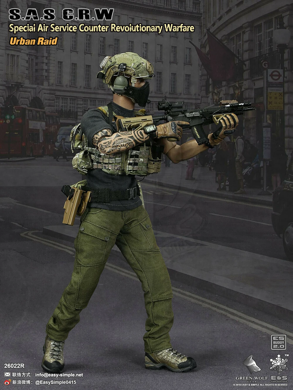 Полный набор фигурки 1/6 Easy& Simple ES 26022R SAS c. R. W зеленый волк городской рейд солдат фигурка игрушка