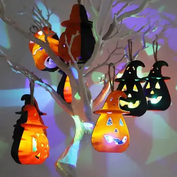 

Flameless Halloween Pumpkin Light Hanging Lantern Kids Party Lamp Home Decor Horror LED Pumpkin Lamp