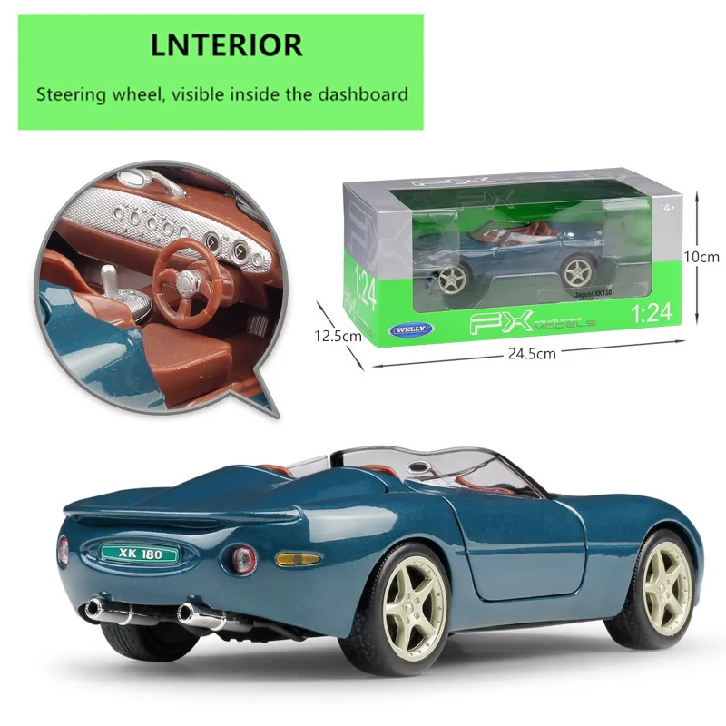WELLY 1:24 Jaguar XK180 моделирование сплава Модель автомобиля ремесла Коллекция украшения игрушки инструменты подарок