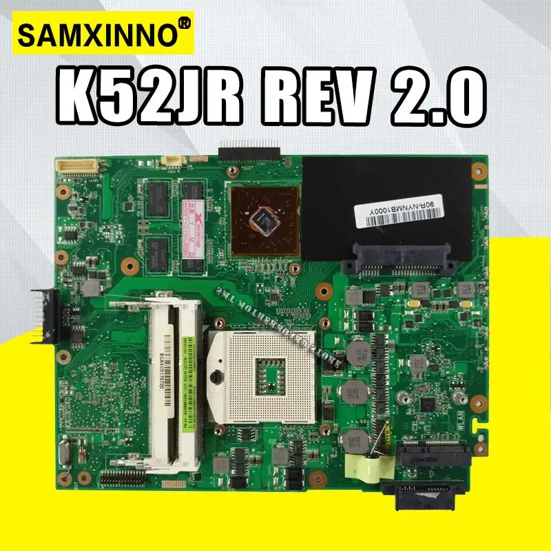  K52JR REV2.0 Laptop Motherboard For ASUS A52J X52J K52J K52JR K52JE K52JC K52JU K52JB Mainboard 512