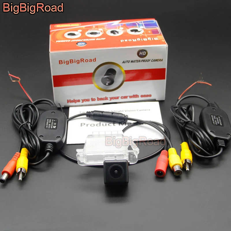 BigBigRoad Wireless Car Rear View Camera HD Color Image For Ford Kuga Mondeo Ba7 Fiesta Focus 2 Hatchback S-Max S Max 2006-2010 BigBigRoad Wireless Car Rear View Camera HD Color Image For Ford Kuga Mondeo Ba7 Fiesta Focus 2 Hatchback S-Max S Max 2006-2010
