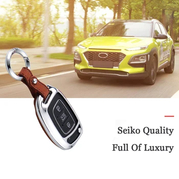 

Key Case car Wallet Key cover Shell keychain Auto accessories styling For Hyundai Creta I10 I30 HB20 Elantra/Santa Fe 2016-2018
