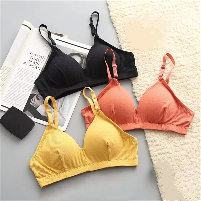 

Push Up Bras For Women Padded Bra Cotton Comfort Wireless Brassiere Seamless Bralette Underwear Female Sexy Lingerie