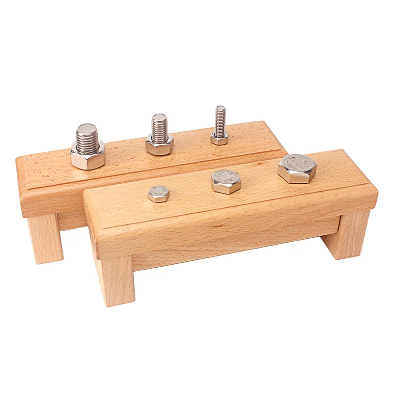 Деревянные игрушки Монтессори для малышей наборы винтов с гайками тренировочные