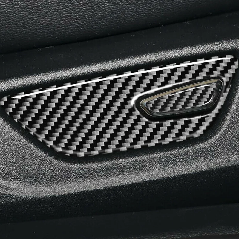 Углеродное волокно для Ford Mustang- интерьерные наклейки на кнопки сиденья накладка