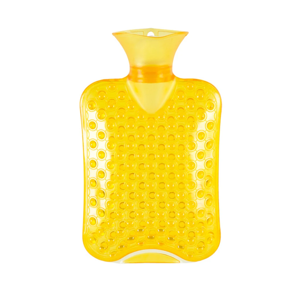 Yellow 1000ml Расслабляющий взрывозащищенный согревающий безопасный зимний массажный подогреватель для рук тепловой нагрев наполненная водой бутылка для горячей воды домашний ПВХ портативный - Цвет: Yellow 1000ml