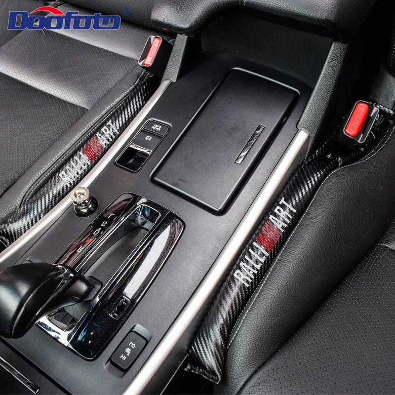 Doofoto Для Ralliart автомобильный стикер сиденье зазор наполнитель для Mitsubishi Outlander ASX Lancer Pajero логотип герметичная полоса углеродного волокна