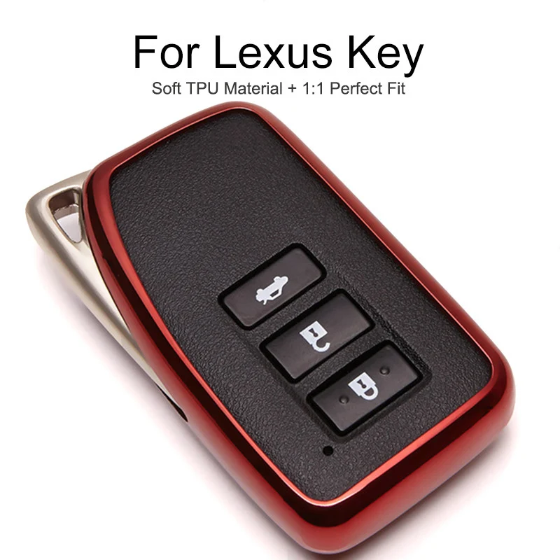 

Tpu Car Key Cover Case For Lexus ES NX IS250 CT200H LX570 ES350 GS300 GS RX350 RX330 IS 300H 250 Key Ring chain Fob Accessories