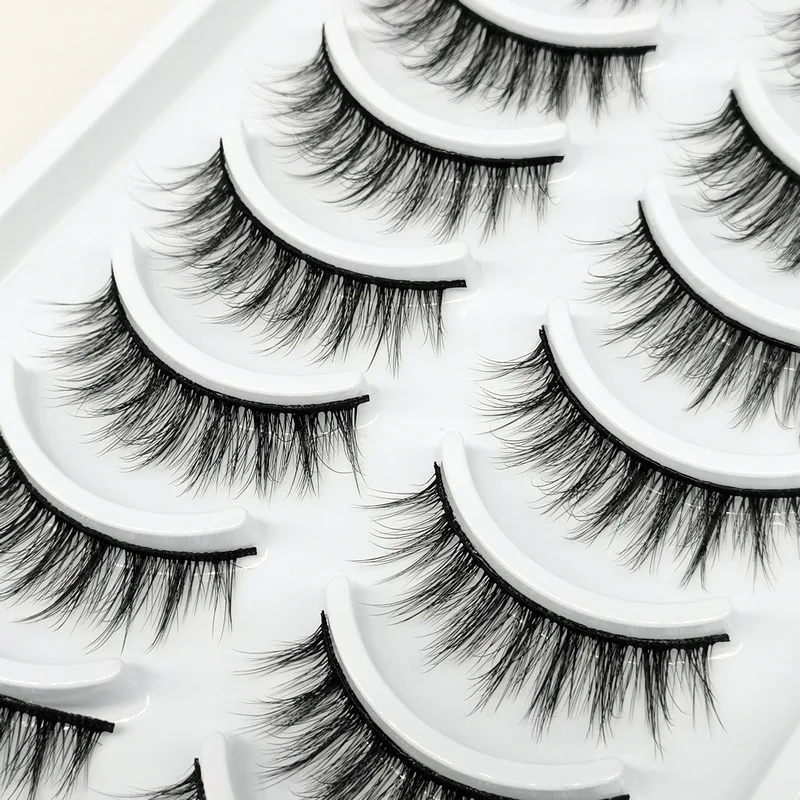 NEW 1/10 pairs Real Mink Eyelashes 3D Natural False Eyelashes 3d Mink Lashes Soft Eyelash Extension Makeup Kit Cilios NEW 1/10 pairs Real Mink Eyelashes 3D Natural False Eyelashes 3d Mink Lashes Soft Eyelash Extension Makeup Kit Cilios