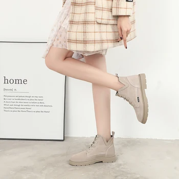 

Winter Ankle Boots Women High Quality Genuine Leather New 2019