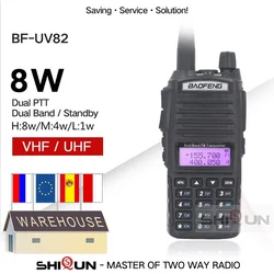 BaoFeng – talkie walkie 8W, mise à niveau, UV 82, 10 KM, Radio double PTT, UV 82, UV XR, UV 9R, Ham, GT 3TP, 8W 