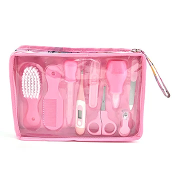 

9PCS Baby Care Kit Infant Comb Scissors Nail Clipper for Newborn Children Health Medical Devices Thermometer Safe Nursery Set