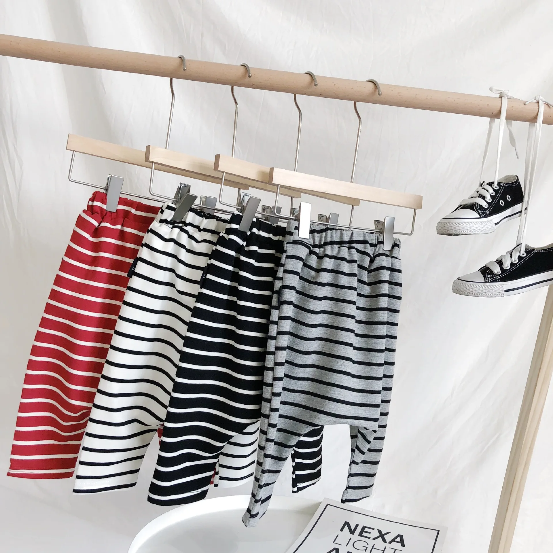 

Mdd2019 Autumn Childrenswear BOY'S Harem Pants Stripes Big Pp Pants Versatile Children Loose-Fit Trousers a Ready