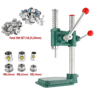 IRONWALLS Fabric Button Maker, Handmade Fabric Covered Button Maker Machine  Kit with 3 Molds (Diameters 18, 25, 30mm) & 300pcs Button Supplies, Cloth