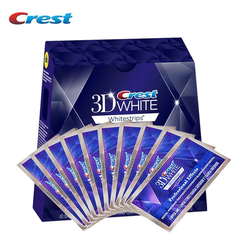 Оригинальный Crest 3D Белый Whitestrip Luxe профессиональные эффекты отбеливание зубов