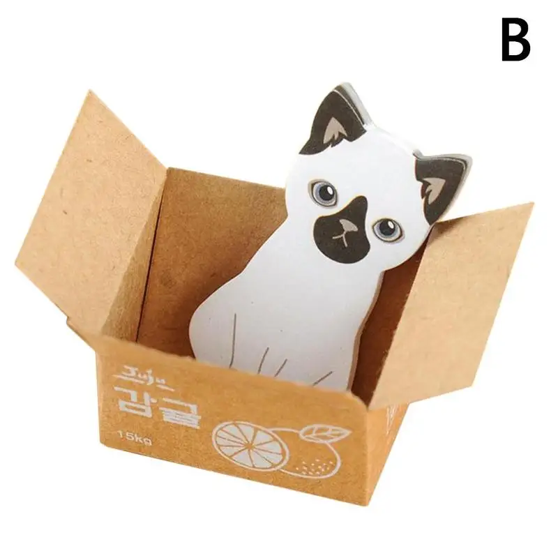 5 Стиль 3DKawaii кошка собака коробка наклейки Post Блокнот мультфильм заметки канцелярские принадлежности для школьных липкий в Корейском стиле канцелярские принадлежности блокнот ручной работы K3T6