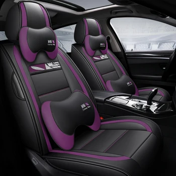 

Full Coverage Eco-leather auto seats covers PU Leather Car Seat Covers for nissan murano z51 navara d40 note patrol y61 y62