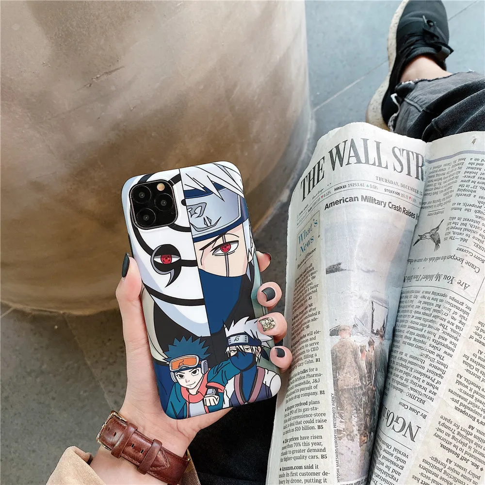 Чехол Какаси с аниме Наруто для iPhone 11 12 pro X Xs MAX XR 7 8 Plus чехлы телефонов Обито
