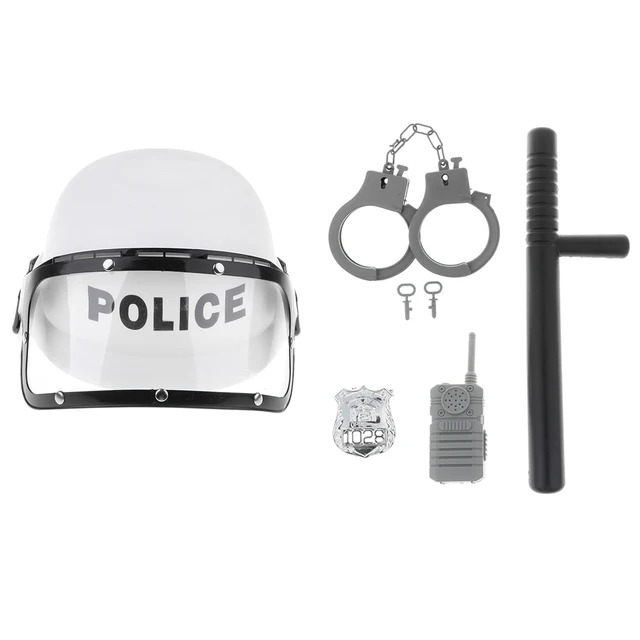 5pcs Police Role Play Game Kids Policeman Officer Cosplay - Riot Helmet Cuff 3