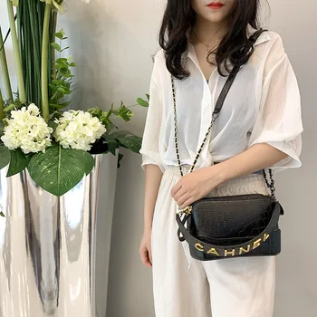 

Crocodile pattern bag for vagabonts Korean version chain bag for women monogrammed shoulder strap single-shoulder cross bag
