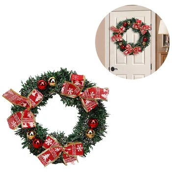 

25cm/40cm Artificial Simulation Wreaths Christmas Wreath Artificial Christmas Garland With Pine Needles For Door Decoration