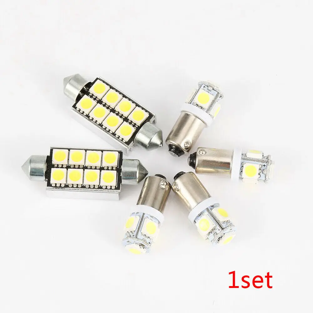6 шт. светодиодный SMD Светодиодная светильник для AUDI S3 8L A3 8P 8PA A4 B6 B7 A6 C6 4F C5 A8 D2
