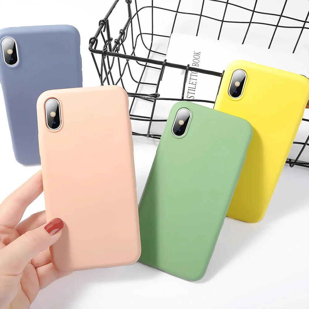 Противоударные резиновые чехлы для телефонов для iPhone 11 Pro Max 7 8 6 6s Plus жидкий силиконовый мягкий чехол из ТПУ для iPhone XS Max XR X Case