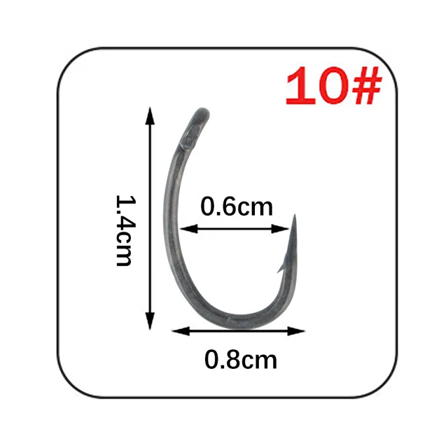 W.P.E Coated hook Fishing Hook Coating 3pack/lot Carp Fishing Hook 2#/4#/6#/8#/ Wide Gape with Micro Barbed Hook Fishing Tackle 10