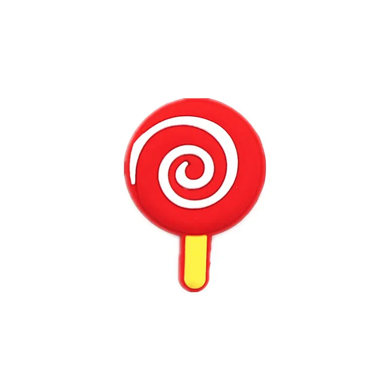 Lollipop Новинка, аксессуары для садовой обуви, милый торт/мороженое/леденец, украшение для обуви с пряжкой для croc jibz, детский подарок на Рождество - Цвет: Lollipop