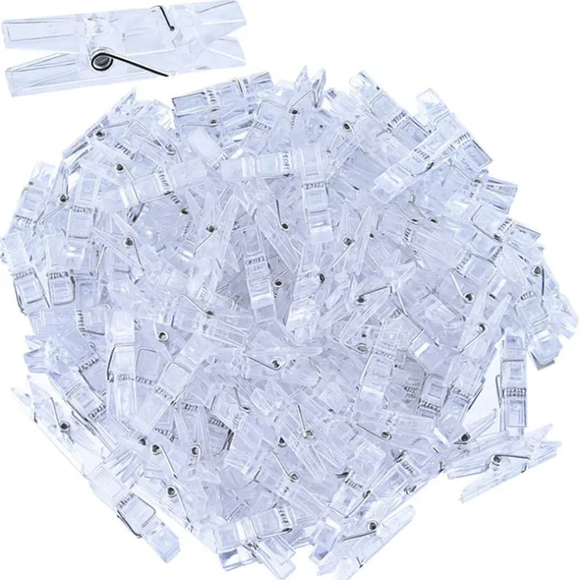 20Db/Csomag 25 Mm35 Mm Mini Átlátszó Műanyag Klip Fotó Ruhacsipeszes Karácsonyi Dekoráció Könnyű Húros - Image 2