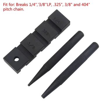 

3pcs Pocket Chainsaw Chain Punch Breaker, Chainsaw Chain Repairing Tools Set 40JE