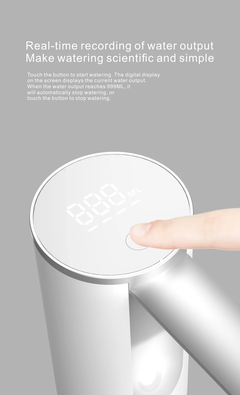 Description Picture 6 of itemPortable Electric Water Dispenser Foldable Water Absorber Output Display Rechargable Button Control Mini Automatic Water Pump