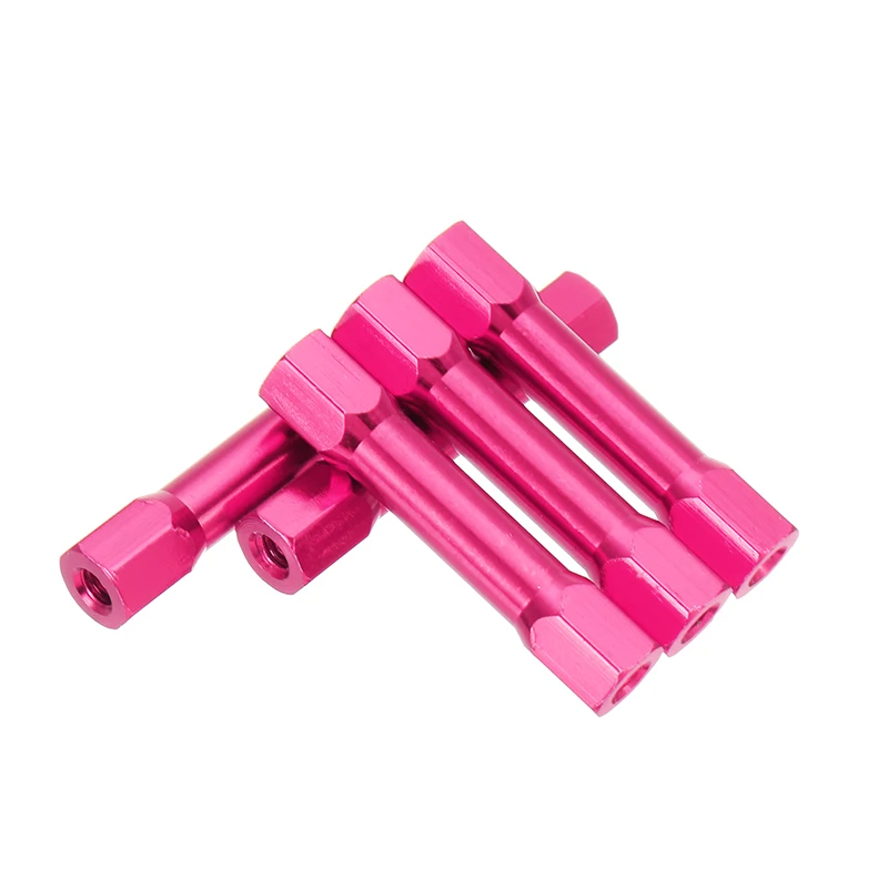 Suleve многоцветный M3AR13 10 шт./компл. M3 40 мм Шестигранная стойка шестигранные шпильки из алюминиевого сплава многоцветный для PCB - Цвет: Pink