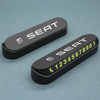 

Luminous Car Temporary Parking Card Sticker Phone Number Card Plate For SEAT leon ibiza 6j altea keon mk2 mk3 cordoba Accessorie