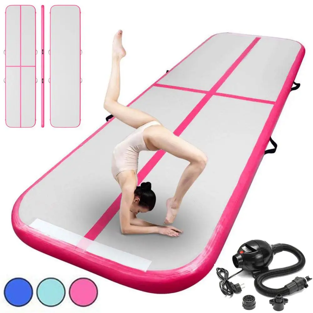 4m/5m/6m Voie D'air Gonflable Pour Le Gymnase de Gymnastique Tapis de Yoga Airtrack Mat avec Pompe À Air Jeux Olympiques Formation Matelas