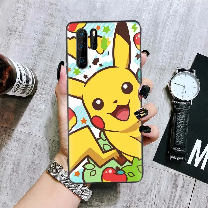Pikachue Карманный Монстры черный чехол для телефона huawei mate 30 20 10 P30 P20 P10 Pro Lite P Smart Z роскошный Coque Shell - Цвет: BA144-5