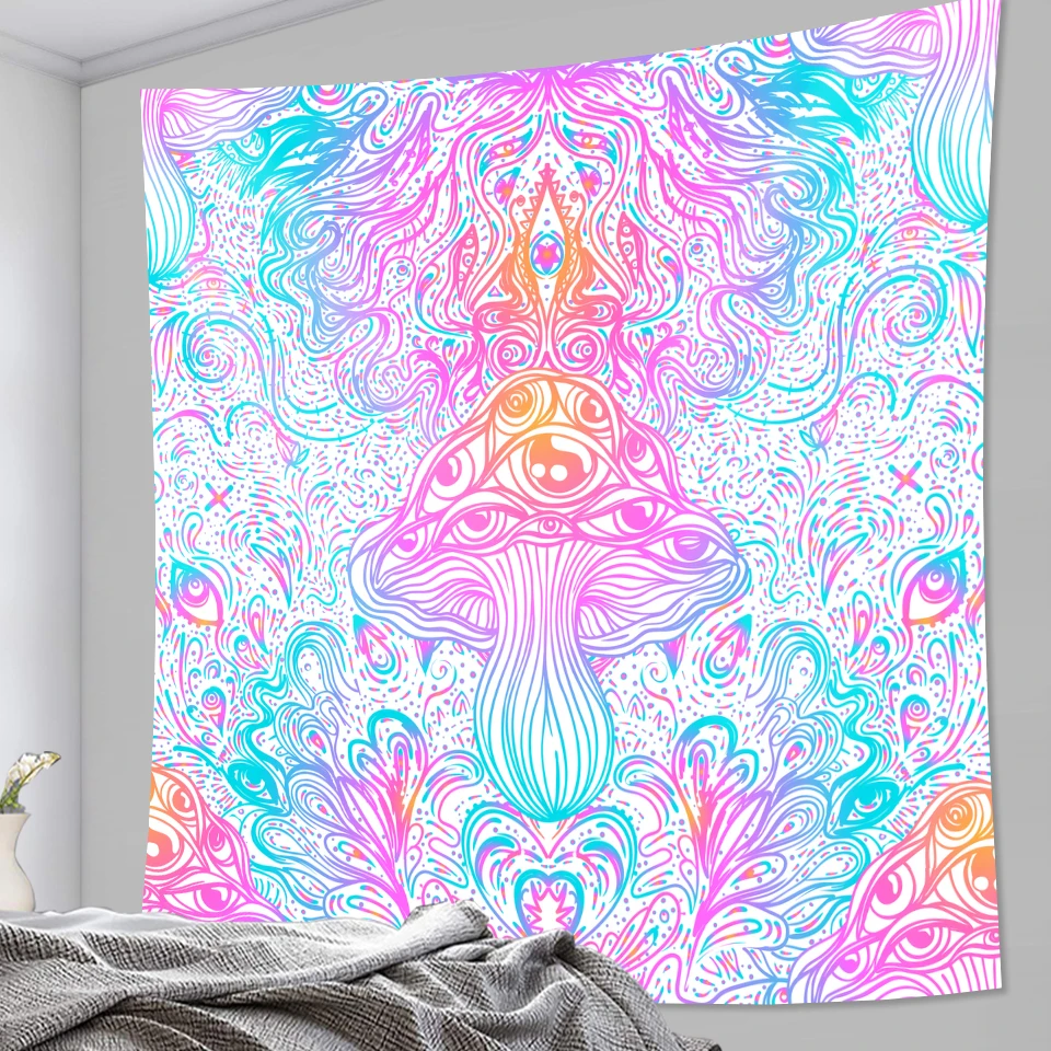 Завод гриб Фэнтези сцена МАНДАЛА ГОБЕЛЕН гобелен для домашнего декора простыней