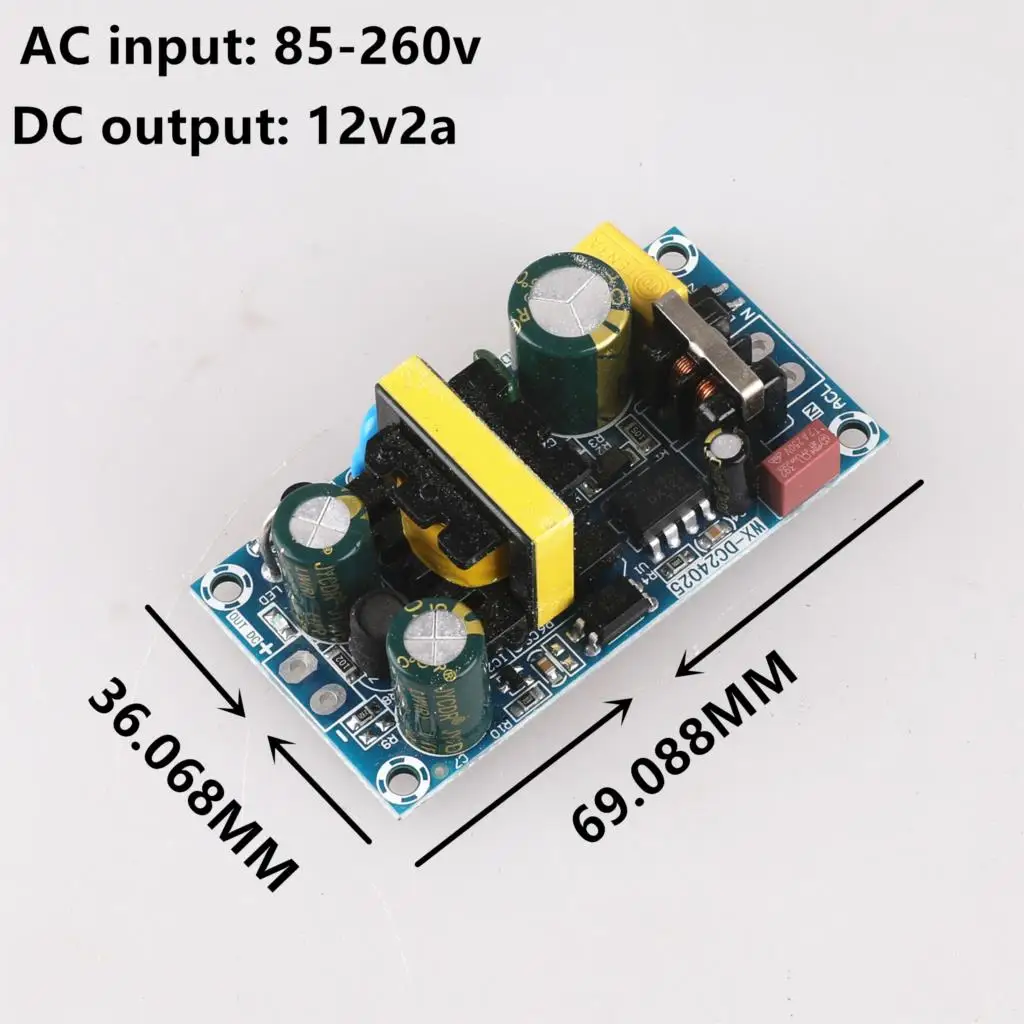 AC-DC AC 100V-240V to DC 12V 2A Импульсный блок питания переключатель защита от