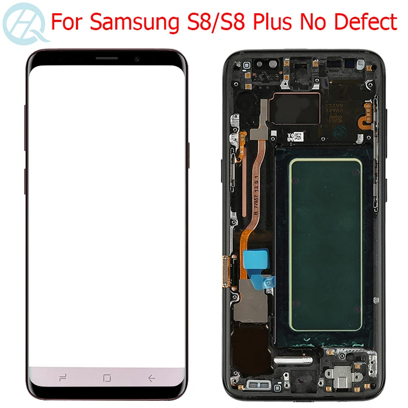 Оригинальный ЖК дисплей S8 Plus для Samsung Galaxy с рамкой Super AMOLED G950F G955F без