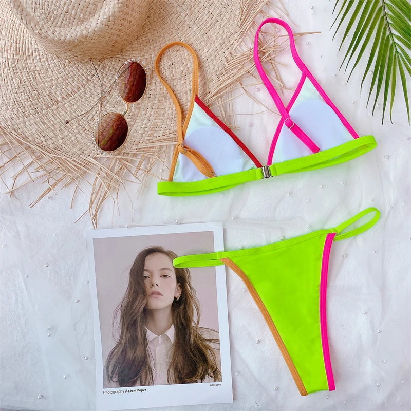 swimsuits for women Bikini Micro Women Swimwear 2022 New Thong Swimsuit Bathing Suit Brazilian Beachwear Swimming Female Biquini Bikini Set Summer L cheap bikini sets