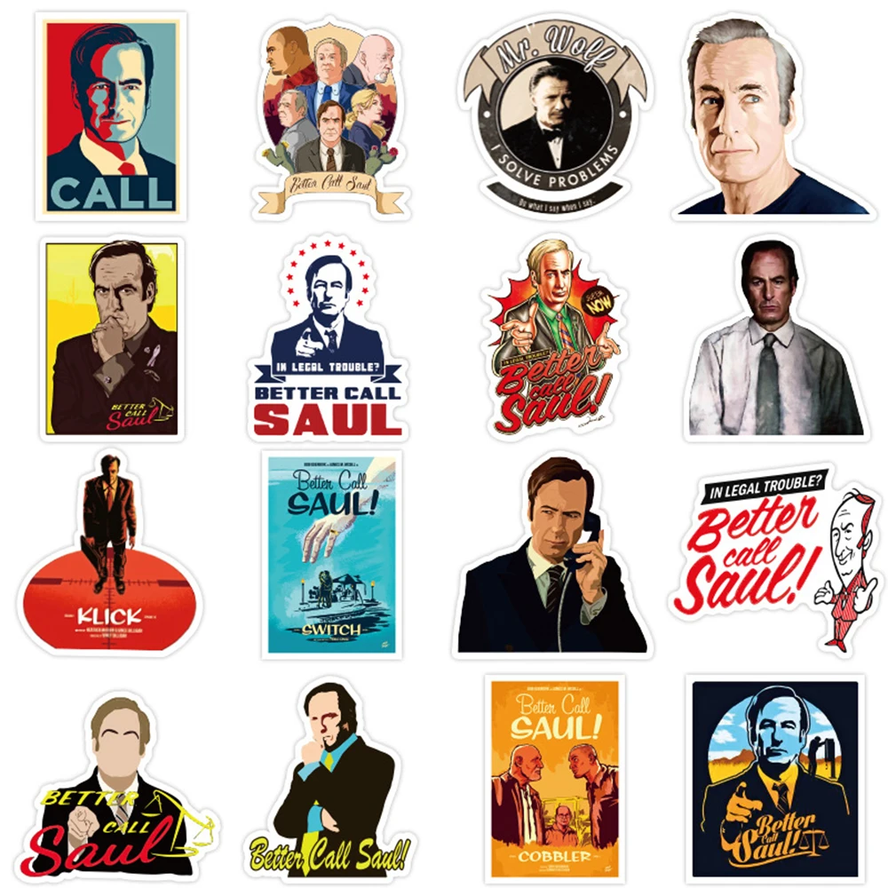 10/30/50 Stück Better Call Saul TV Show Aufkleber DIY Laptop Auto Telefon Gepäck Motor PVC Wasserdicht Graffiti Aufkleber Spielzeug Kinder Aufkleber – Detail 3